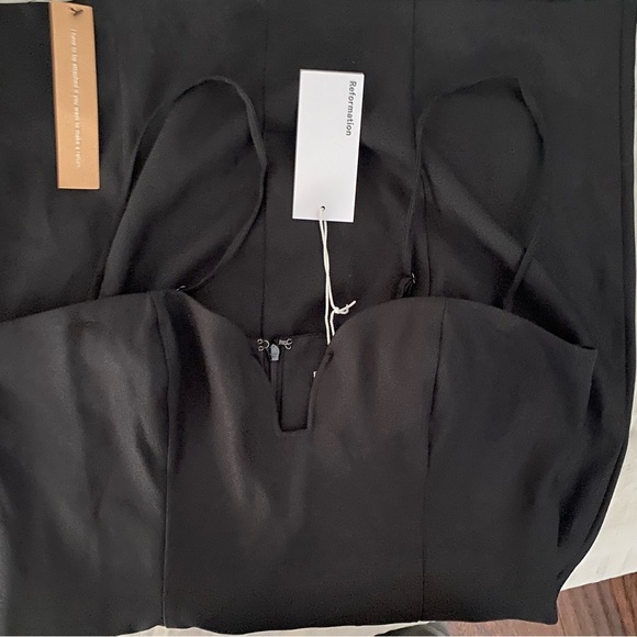 NWT Reformation Joline Dress Black (Size 8) - Picture 9 of 10